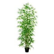 Nearly Natural 8ft. Artificial Green Bamboo Tree