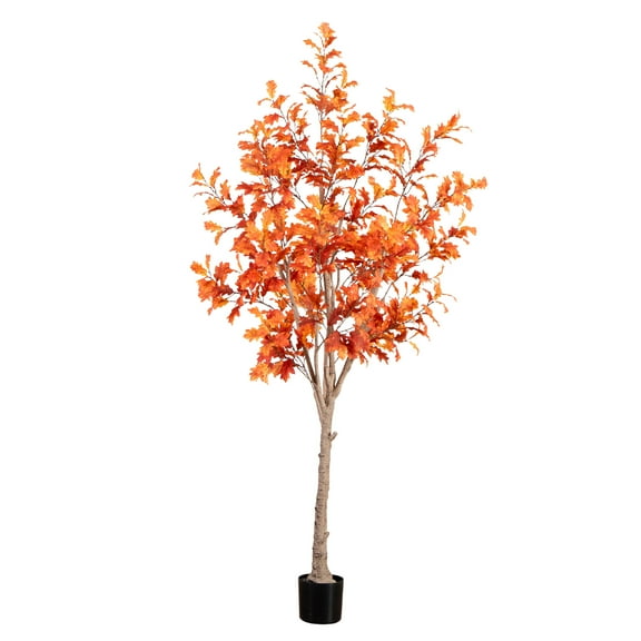 Nearly Natural 8ft. Autumn Oak Artificial Fall Tree