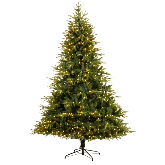 Nearly Natural 8ft Colorado Mountain Fir Natural Look Christmas Tree w/ 700 LED
