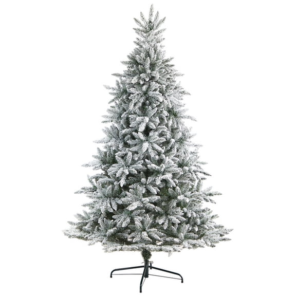 Nearly Natural Flocked West Virginia Spruce Artificial Christmas Tree - 8' - Unlit
