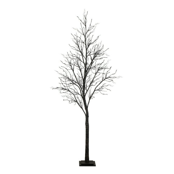 Nearly Natural Pre-Lit Deluxe Twig Artificial Halloween Tree - 8' - Multicolor LED Lights