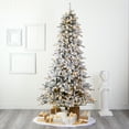 thumbnail image 1 of Nearly Natural 9' Flocked Fir Artificial Christmas Tree Prelit with 650 Clear Warm LED Lights, 1 of 8