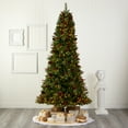thumbnail image 1 of Nearly Natural 9' Green Pine Artificial Christmas Tree Prelit 650 Clear LED Lights, 1 of 8