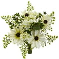 thumbnail image 1 of Nearly Natural 9” Mixed Cream Daisy Artificial Flower Bundle (Set of 3), 1 of 1