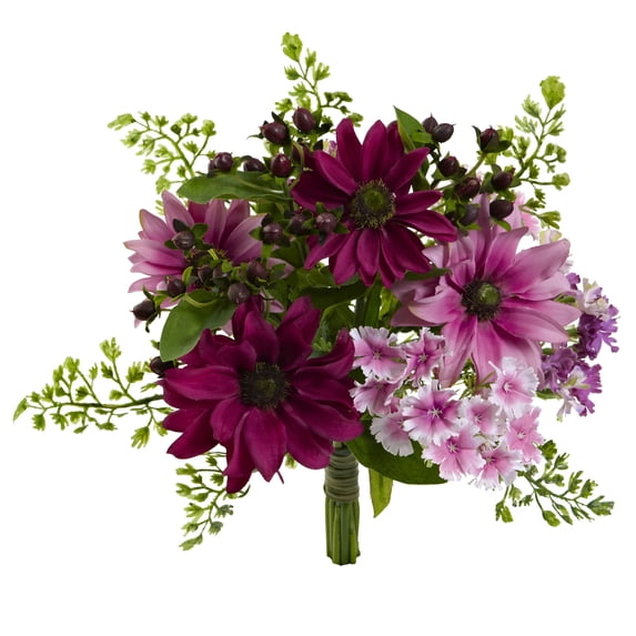 Nearly Natural 9” Mixed Pink Daisy Artificial Flower Bundle (Set of 3)