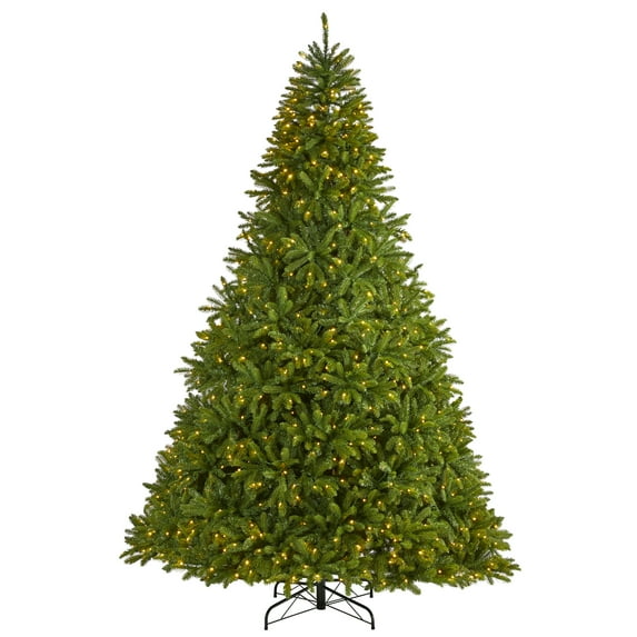 Nearly Natural 9ft Sierra Spruce Natural Look Christmas Tree w/ 1000 Clear LED