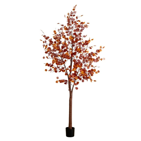 Nearly Natural Pre-lit Grand Eucalyptus Fall Harvest Artificial Tree - 9' - Warm White LED Lights