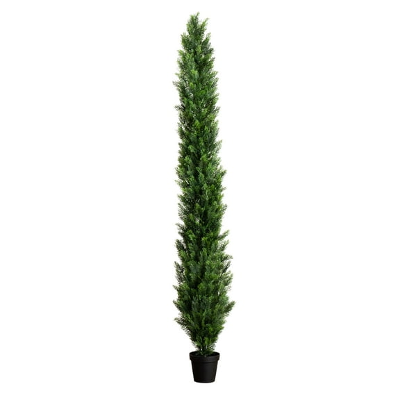 Nearly Natural 9ft. UV Resistant Artificial Cedar Pine Tree (Indoor/Outdoor)
