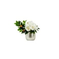 thumbnail image 1 of Nearly Natural A2129 16 in. Artificial Peony Dahlia Arrangement white Vase, White, 1 of 4