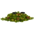 thumbnail image 1 of Nearly Natural Artificial Christmas Double Candelabrum with 35 Warm White Lights and Pine Cones, 1 of 5