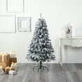 thumbnail image 1 of Nearly Natural 5ft Flocked Rock Springs Spruce Artificial Green Christmas Tree, 1 of 6
