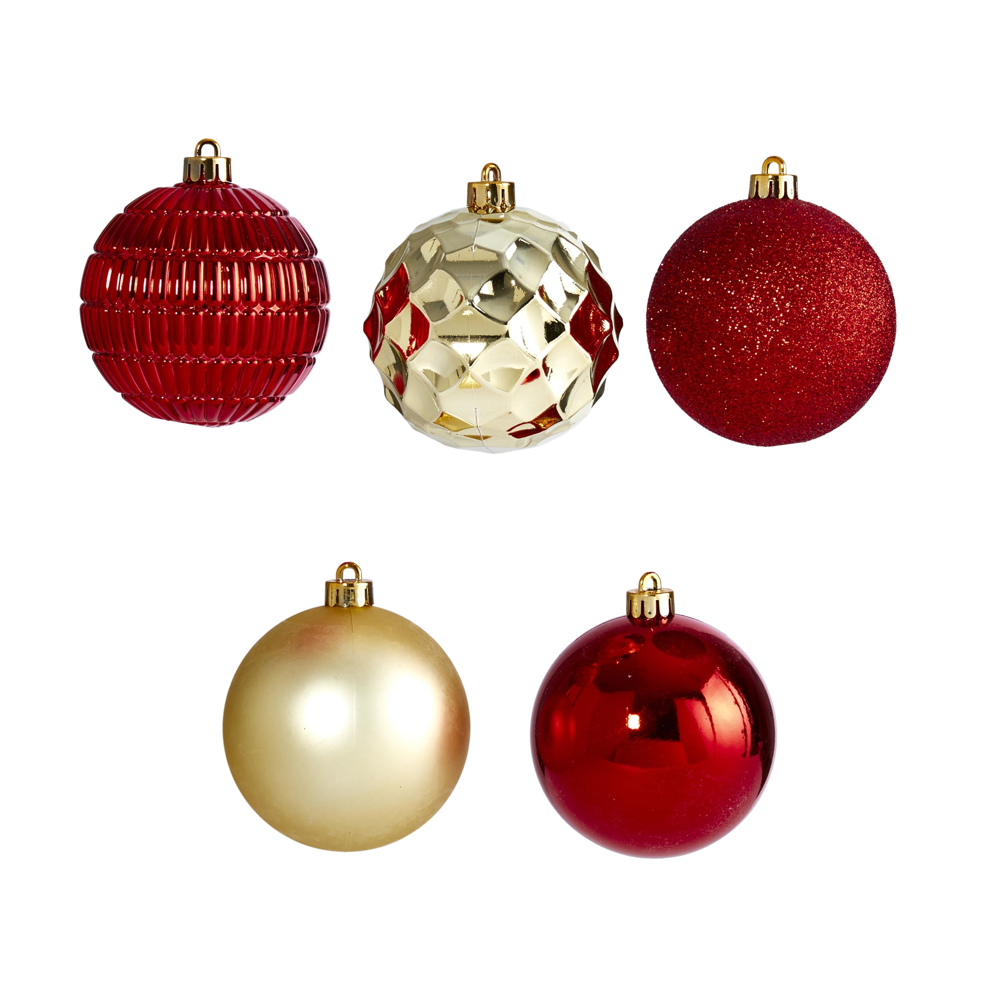 Nearly Natural Assorted Colors Glass Christmas Ball Ornaments, 40 Count (3.00")