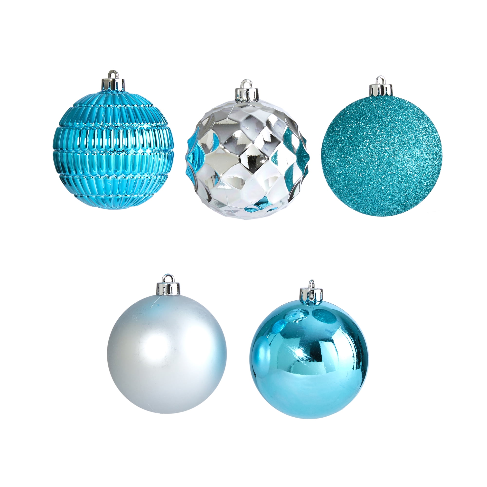 Nearly Natural Assorted Colors Glass Christmas Ball Ornaments, 40 Count (3.00")