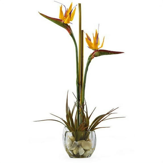 Nearly Natural Bird of Paradise Liquid Illusion Silk Arrangement