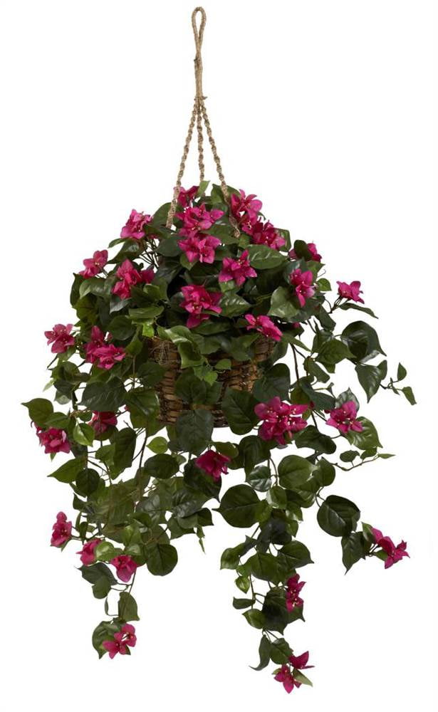 Elegant Silk Bougainvillea Tabletop Arrangement in Potted Design