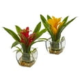 thumbnail image 1 of Nearly Natural Bromeliad with Vase Arrangement (Set of 2), 1 of 3