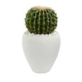 thumbnail image 1 of Nearly Natural Cactus Artificial Plant in White Planter, 1 of 1