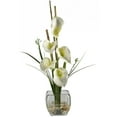 thumbnail image 1 of Nearly Natural Calla Lily Liquid Illusion Artificial Flower Arrangement, Cream, 1 of 3