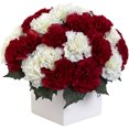 thumbnail image 1 of Nearly Natural Carnation Arrangement with Vase, 1 of 1