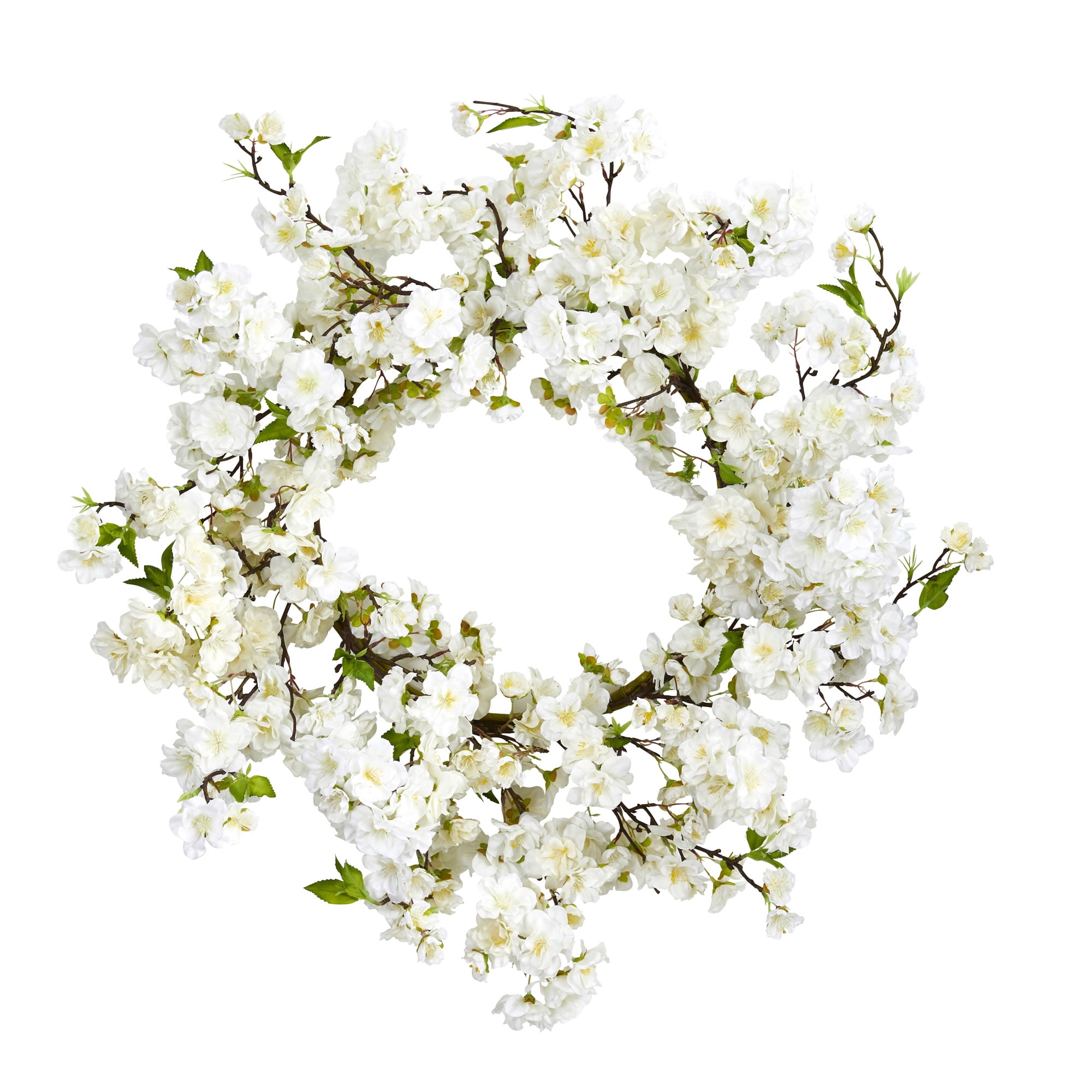 Nearly Natural Cherry Wreath, 24" (Assorted Colors)