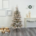thumbnail image 1 of 6ft. Flocked West Virginia Spruce Artificial Christmas Tree with 300 Clear Lights and 850 Bendable Branches, 1 of 7