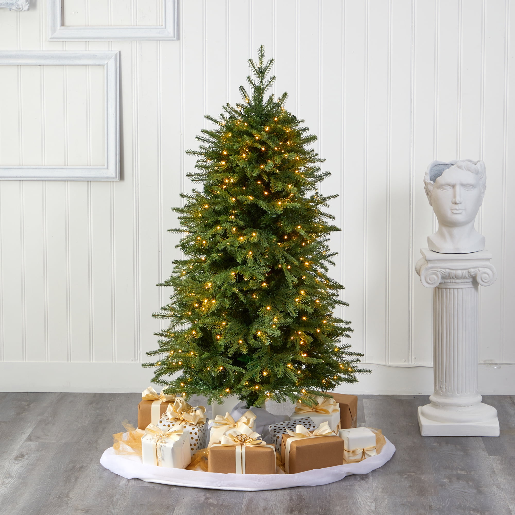 5ft Green Vancouver Fir Artificial Christmas Tree with Clear LED Lights