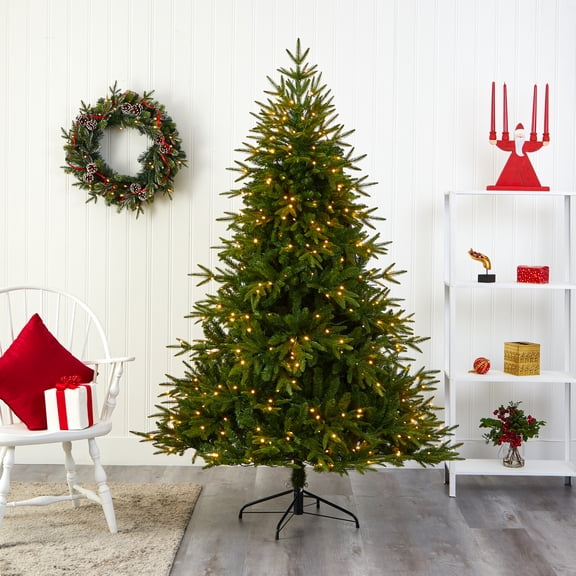 Nearly Natural 6ft Colorado Mountain Fir Natural Look Christmas Tree