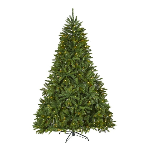Nearly Natural 7ft Sierra Spruce Natural Look Christmas Tree w/ 500 Clear LED