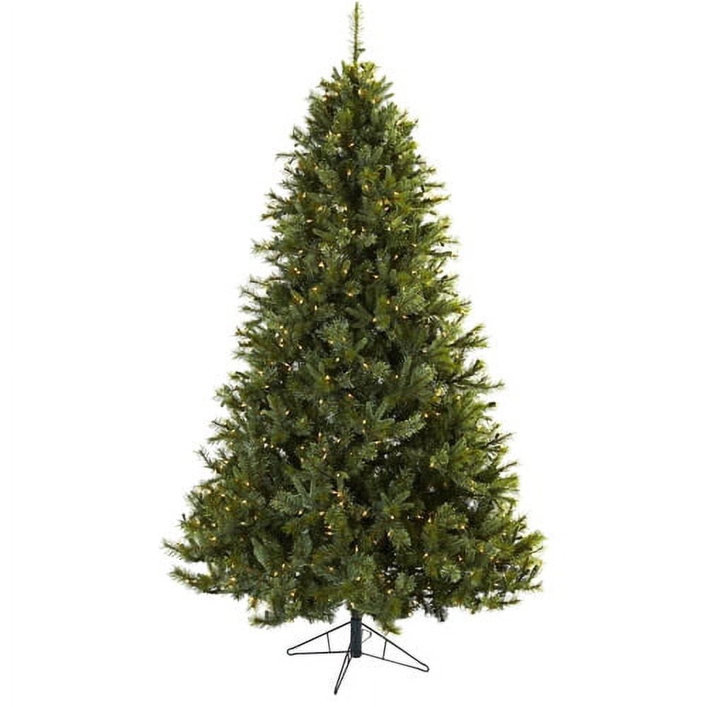 7.5' Green Pine Artificial Christmas Tree with Clear Lights