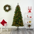 thumbnail image 1 of Nearly Natural Clear Prelit LED Assorted Colors Holiday Pine Christmas Tree, 7', 1 of 8