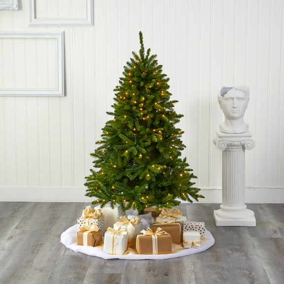 Nearly Natural 5ft Sierra Spruce Natural Look Christmas Tree w/ 200 Clear LED