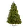 thumbnail image 1 of Nearly Natural Clear Prelit LED Green Decorated Spruce Christmas Tree, 7', 1 of 9
