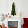 thumbnail image 1 of 4ft. Flat Back Wall Hanging Artificial Christmas Tree with 50 Clear LED Lights, 1 of 5