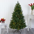 thumbnail image 1 of Nearly Natural Clear Prelit LED Green Holiday Pine New Hampshire Fir Artificial Christmas Tree, 5', 1 of 9