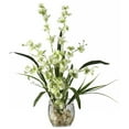 thumbnail image 1 of Nearly Natural Dancing Lady Orchid Liquid Illusion Artificial Flower Arrangement, Green, 1 of 4