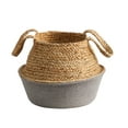 thumbnail image 1 of Nearly Natural Decorative 14" Boho Chic Handmade Cotton/Jute Basket Planter, 1 of 4