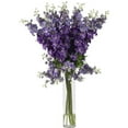thumbnail image 1 of Nearly Natural Delphinium Silk Flower Arrangement, Purple, 1 of 2