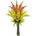 thumbnail image 1 of Nearly Natural Delphinium and Foxtail Silk Floral Arrangement, 1 of 1