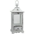 thumbnail image 1 of Nearly Natural Distressed Wooden Lantern with Drawer, 1 of 1