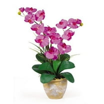 Nearly Natural Double Phalaenopsis Silk Orchid Flower Arrangement, Orchid