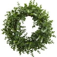 thumbnail image 1 of Nearly Natural Eucalyptus Wreath, 18.0" (Assorted Colors), 1 of 6