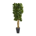 thumbnail image 1 of Nearly Natural Fiddle Leaf Artificial Tree in Slate Planter, 1 of 6