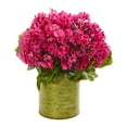 thumbnail image 1 of Nearly Natural Geranium Artificial Plant in Metal Planter UV Resistant (Indoor/Outdoor), 1 of 2