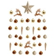 thumbnail image 1 of Nearly Natural Gold Plastic Holiday Christmas Lux Shatterproof Ornament Set, 40 Count, 1 of 5