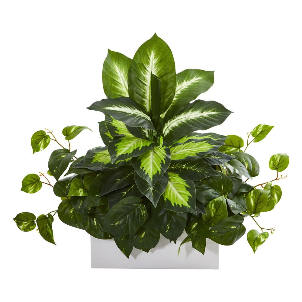 Nearly Natural Golden Dieffenbachia & Pothos Artificial Plant