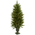 thumbnail image 1 of Nearly Natural Green 4' Pre-Lit Christmas Tree with Clear Lights in Urn, 1 of 7