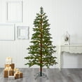 thumbnail image 1 of Nearly Natural Green 6.5' Fir Artificial Christmas Tree with 250 Clear Prelit 250 LED Lights, 1 of 9