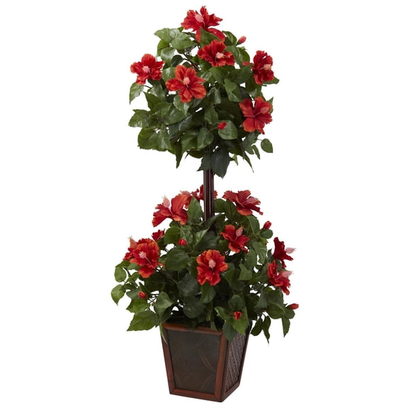 Nearly Natural Hibiscus Topiary