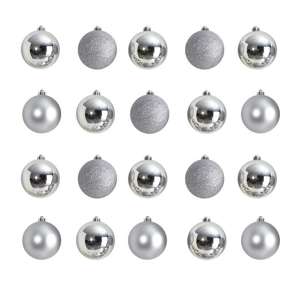 Nearly Natural Holiday Christmas 20 Count 3in. Shatterproof Ornament Set
