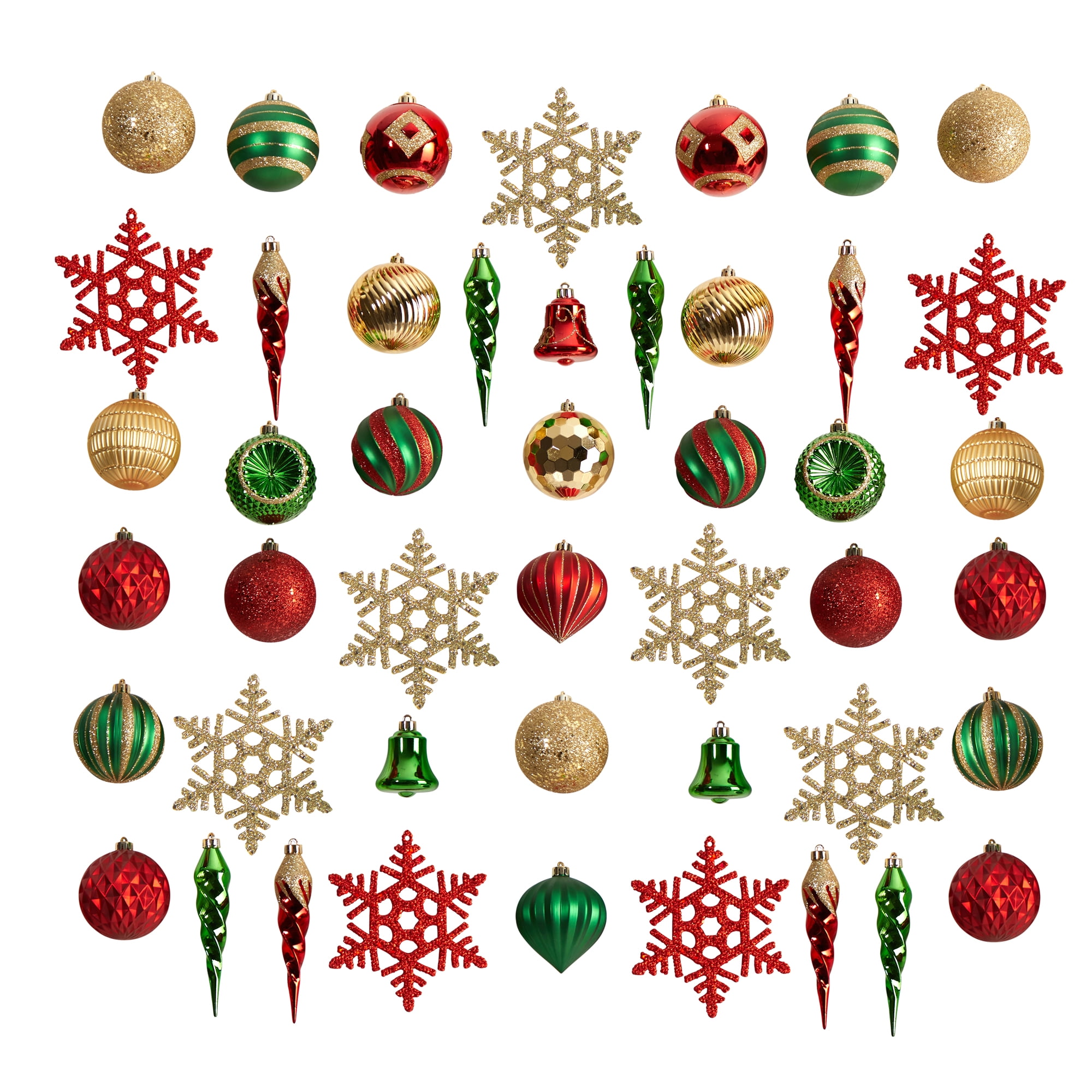 Nearly Natural Holiday Deluxe Shatterproof, 50 Count Christmas Tree